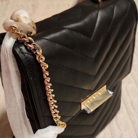 I Zac Zac Posen soft Earthette Convertible black quilted  Leather backpack main image 4